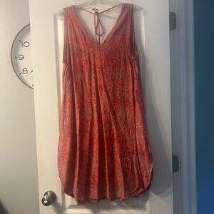 Go Fish 100% rayon sleeveless dress with pockets size L, festival, park or beach